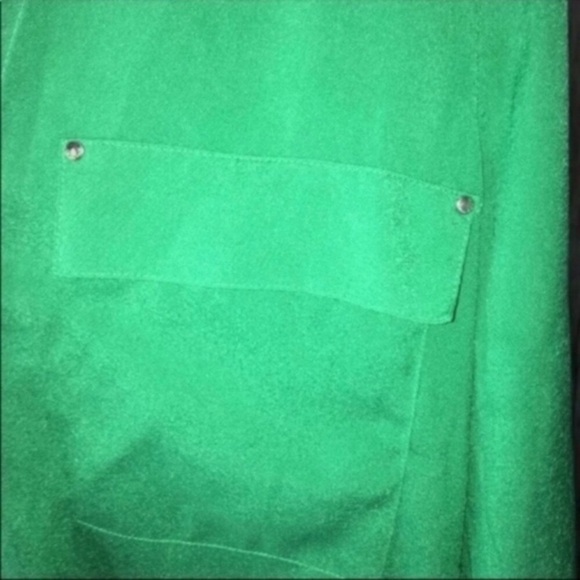 Calvin Klein Green Slight Button Down Blouse - Picture 4 of 4